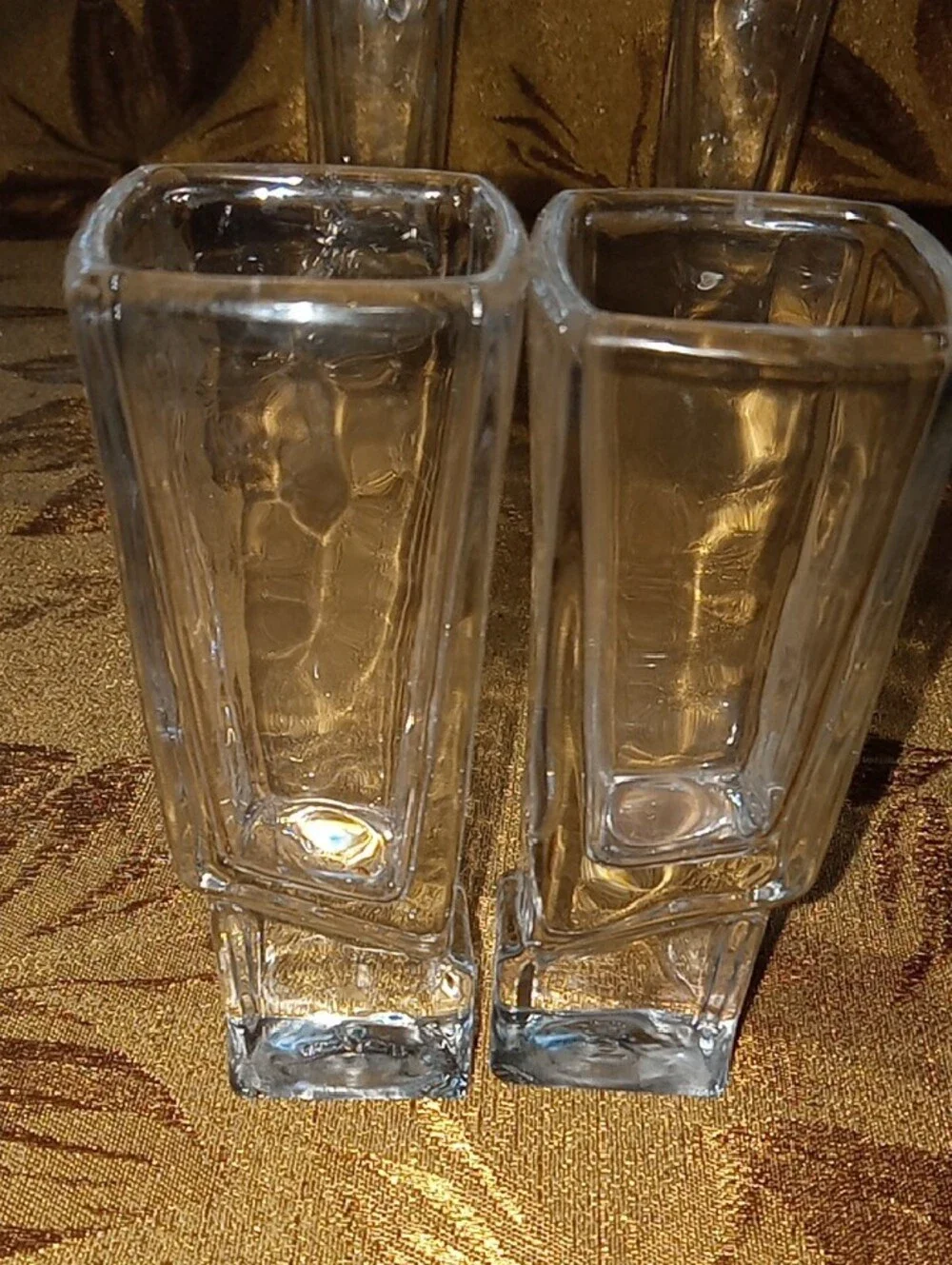 Clear Glass Joy Jolt Square Shot Glass Set - Elegant Transparent Design